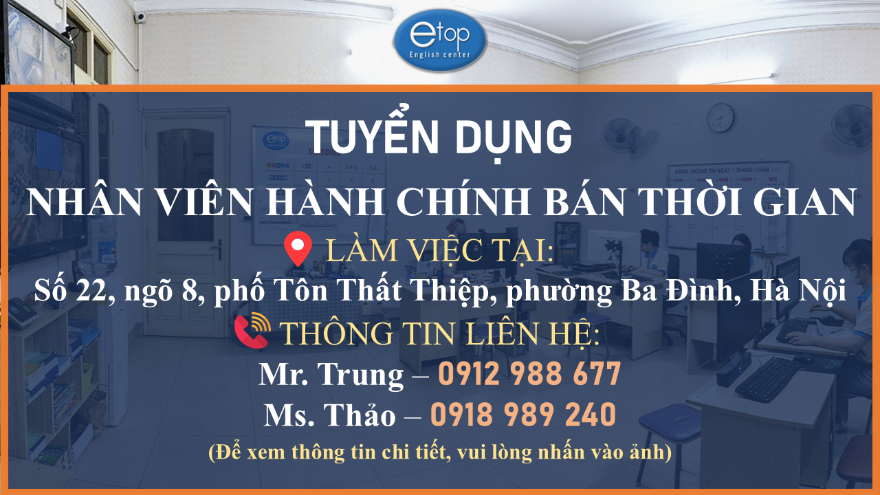 TUYỂN DỤNG NHÂN VIÊN HÀNH CHÍNH