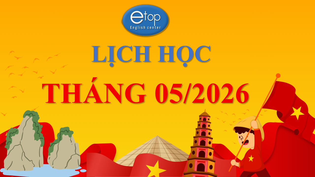 LỊCH HỌC THÁNG 05/2026
